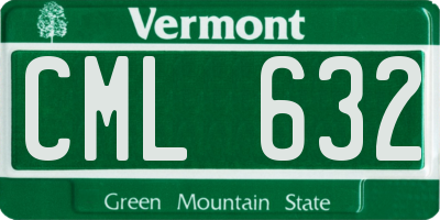 VT license plate CML632