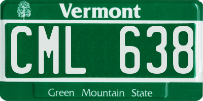 VT license plate CML638