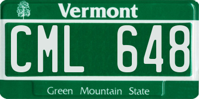 VT license plate CML648