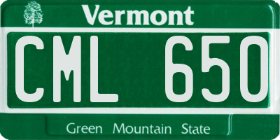 VT license plate CML650