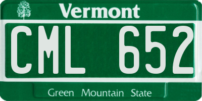 VT license plate CML652