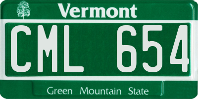 VT license plate CML654