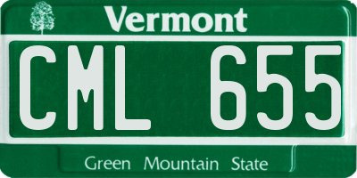VT license plate CML655