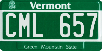 VT license plate CML657