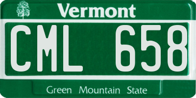 VT license plate CML658