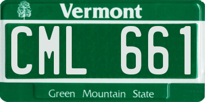 VT license plate CML661