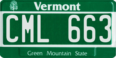 VT license plate CML663