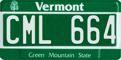 VT license plate CML664