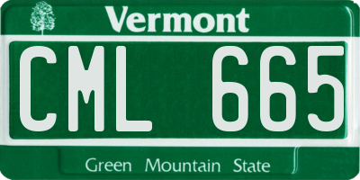 VT license plate CML665