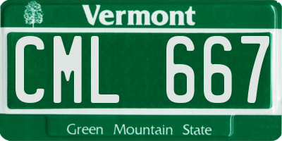 VT license plate CML667