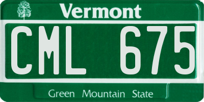VT license plate CML675