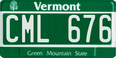 VT license plate CML676