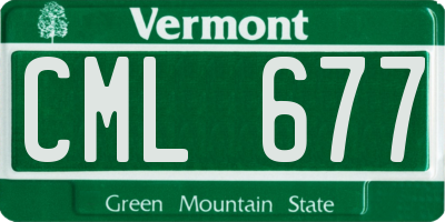 VT license plate CML677