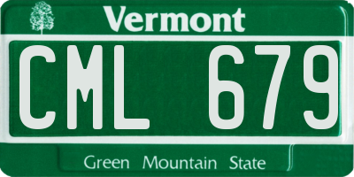 VT license plate CML679