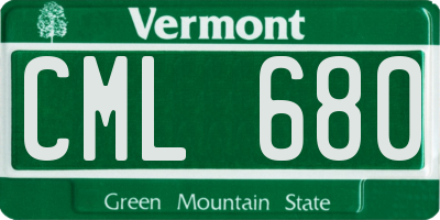 VT license plate CML680