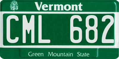 VT license plate CML682