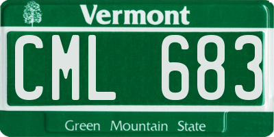VT license plate CML683