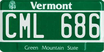 VT license plate CML686