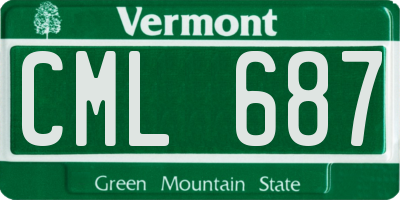 VT license plate CML687