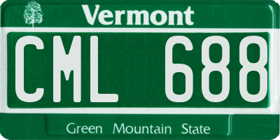 VT license plate CML688