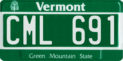 VT license plate CML691