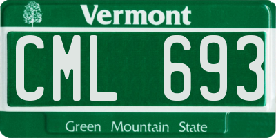 VT license plate CML693