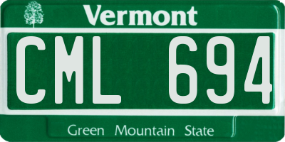 VT license plate CML694