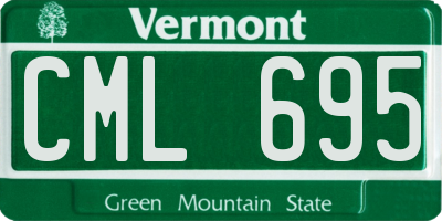 VT license plate CML695