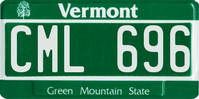 VT license plate CML696