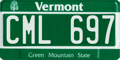 VT license plate CML697