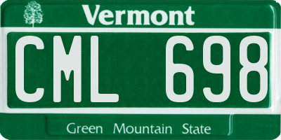 VT license plate CML698