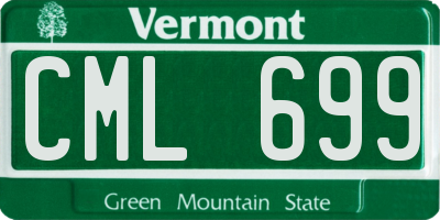 VT license plate CML699
