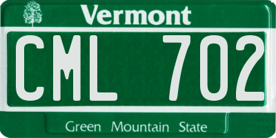VT license plate CML702