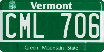 VT license plate CML706