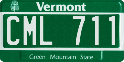 VT license plate CML711