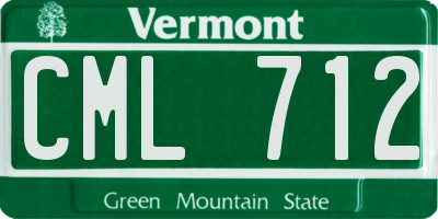 VT license plate CML712