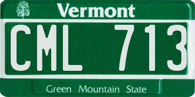 VT license plate CML713