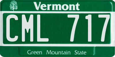 VT license plate CML717