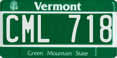 VT license plate CML718