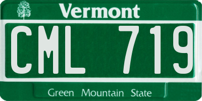 VT license plate CML719