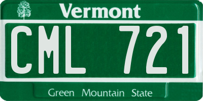 VT license plate CML721