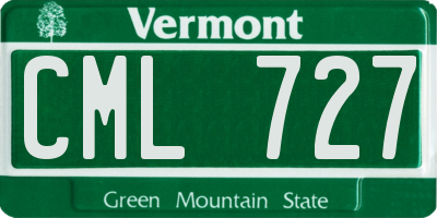 VT license plate CML727