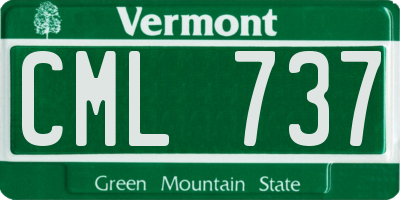 VT license plate CML737