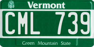 VT license plate CML739