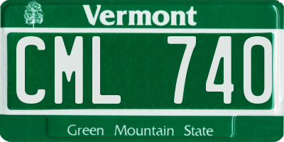 VT license plate CML740