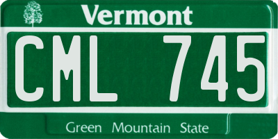 VT license plate CML745