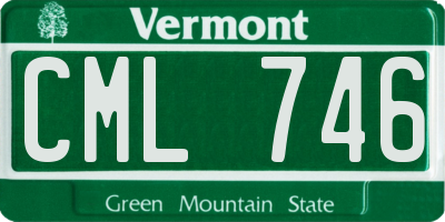 VT license plate CML746