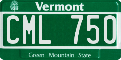 VT license plate CML750