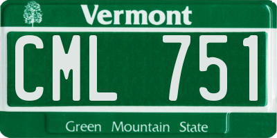 VT license plate CML751