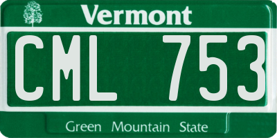 VT license plate CML753